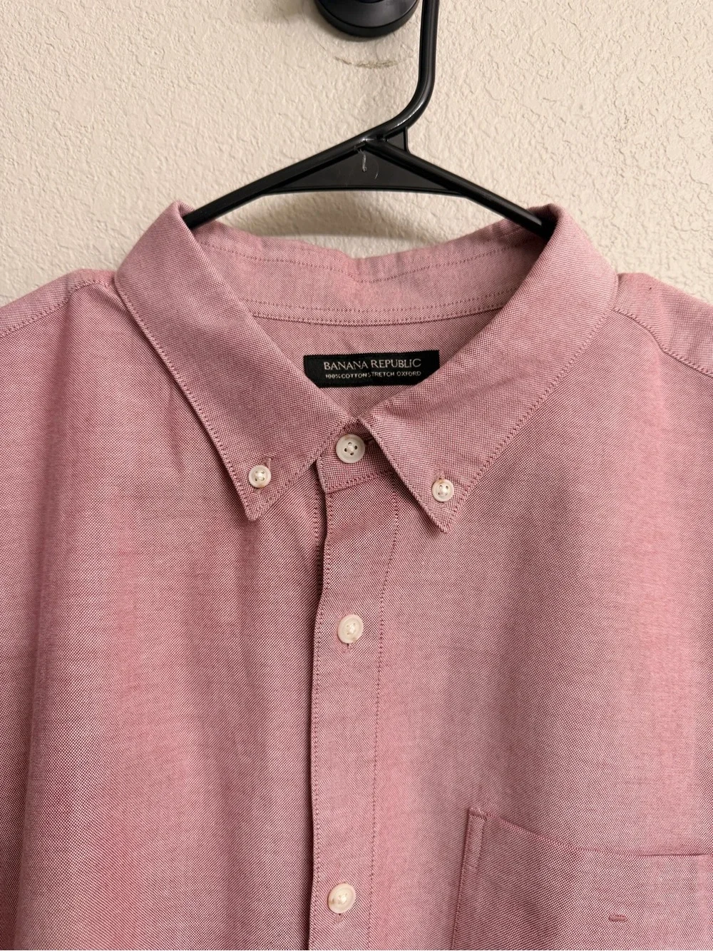 Banana Republic Men's Button-Down Shirt in Dusty Pink Grant Fit Size XL
